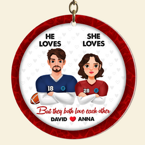 Personalized Gifts For American Football-loving Couple Keychain 02hupu230125hg - Keychains - GoDuckee