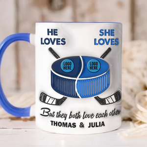 Personalized Gifts For Ice Hockey-loving Couple Coffee Mug 05hupu240125 - Coffee Mug - GoDuckee