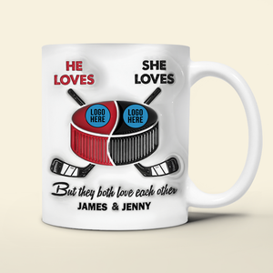 Personalized Gifts For Ice Hockey-loving Couple Coffee Mug 06hupu240125 - Coffee Mug - GoDuckee