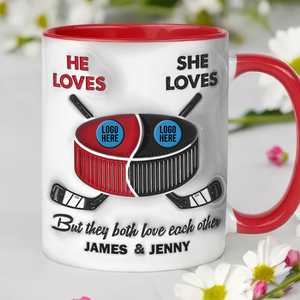 Personalized Gifts For Ice Hockey-loving Couple Coffee Mug 05hupu240125 - Coffee Mug - GoDuckee