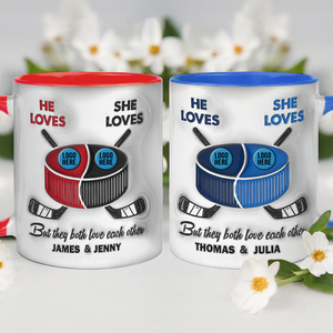 Personalized Gifts For Ice Hockey-loving Couple Coffee Mug 05hupu240125 - Coffee Mug - GoDuckee