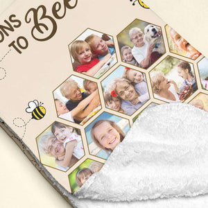 Grandma Reasons To Bee Happy, Personalized Blanket, Gifts For Grandparents - Blanket - GoDuckee