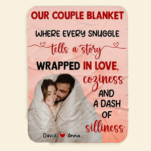 Our Couple Blanket Where Every Snuggle Tells A Story-Custom Photo Blanket- Couple Gift - Blanket - GoDuckee
