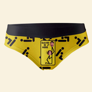 Personalized Gifts For Couple Boxer Briefs Love Is Here - Boxer Briefs - GoDuckee