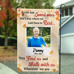 Personalized Memories Of Dad/Mom/Husband/Wife/Him/Her in Heaven Our Lost Loved Ones - Custom Flag - Flag - GoDuckee