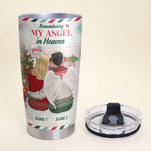 Personalized Heaven Tumbler - In Loving Memory My Husband - Remembering My Angel In Heaven - Tumbler Cup - GoDuckee