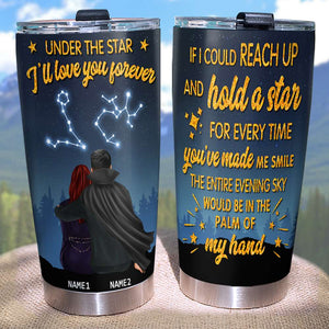 Personalized Zodiac Couple Tumbler - Under The Star I'll Love You Forever - Tumbler Cup - GoDuckee