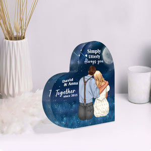 Simply Utterly Always You Personalized Couple Plaque, Gift For Couple - Decorative Plaques - GoDuckee