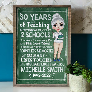 Personalized Retired Teacher Poster - One Unforgettable Teacher - Poster & Canvas - GoDuckee
