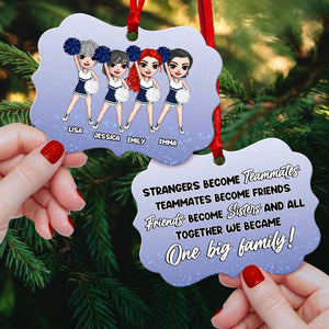 Cheerleading One Big Family - Personalized Aluminium Benelux Ornament - Ornament - GoDuckee