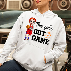 This Girl's Got Game - Personalized Shirts - Gift For Basketball Player - Female Basketball Front View - Shirts - GoDuckee