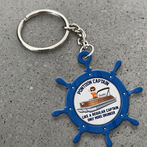 Pontoon Captain - Personalized Car Ornament And Keychain - Ornament - GoDuckee