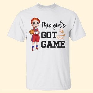 This Girl's Got Game - Personalized Shirts - Gift For Basketball Player - Female Basketball Front View - Shirts - GoDuckee