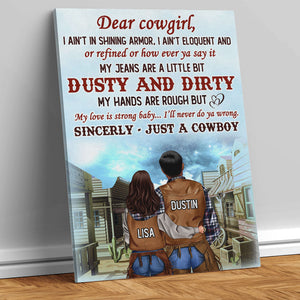 Personalized Cowboy Cowgirl Couple Poster - Dear Cowgirl - Poster & Canvas - GoDuckee