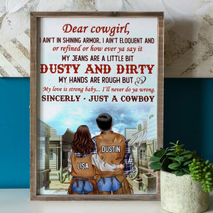 Personalized Cowboy Cowgirl Couple Poster - Dear Cowgirl - Poster & Canvas - GoDuckee