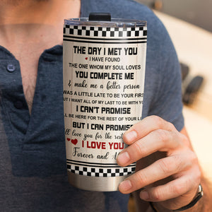 Dirt Track Racing - Personalized Couple Tumbler Cup - Your Heart Is My Victory Lane - Tumbler Cup - GoDuckee