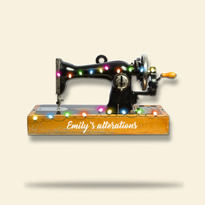 Sewing Machine With Christmas Light - Personalized Christmas Ornament - Ornament - GoDuckee