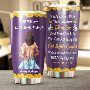 Personalized Lobster Couple Tumbler - You're My Lobster - Purple Friends Frame - Tumbler Cup - GoDuckee