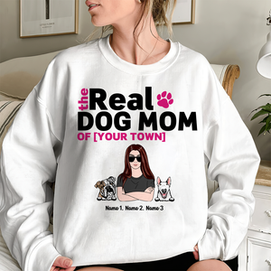 Personalized Gifts Ideas For Dog Lover, The Real Dog Mom - Custom Shirts - Shirts - GoDuckee