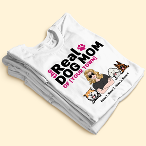 Personalized Gifts Ideas For Dog Lover, The Real Dog Mom - Custom Shirts - Shirts - GoDuckee