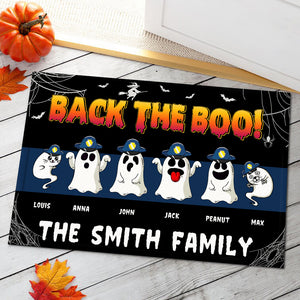 Personalized Ghost Police Family Doormat - Back The Boo - Doormat - GoDuckee