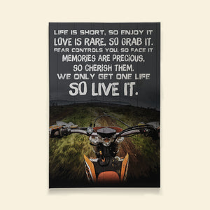Motocross, Dirt Bike Poster - We Only Get One Life - Poster & Canvas - GoDuckee