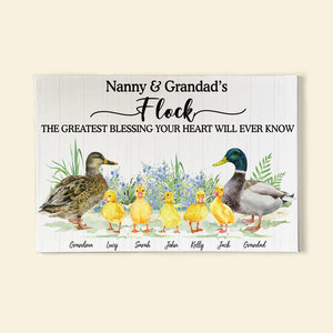 Flock The Greatest Blessing, Gift For Family, Personalized Poster, Duck Family Poster - Poster & Canvas - GoDuckee