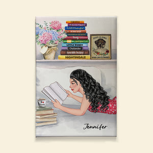Just A Girl Who Loves Books, Personalized Poster, Gift For Book Lover - Poster & Canvas - GoDuckee