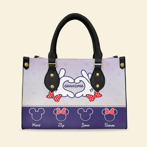 Grandma Personalized Leather Bag 03QHHN060223 - Leather Bag - GoDuckee