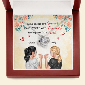 Bestie You Happen To Be Both - Personalized Love Knot Necklace - Jewelry - GoDuckee