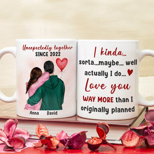 Love You Way More Than I Originally Planned Personalized Couple Mug, Gift For Couple - Coffee Mug - GoDuckee