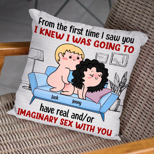 I Knew I Was Going To Have Real And/Or Imaginary Sex With You - Personalized Couple Pillow - Gift For Couple - Pillow - GoDuckee