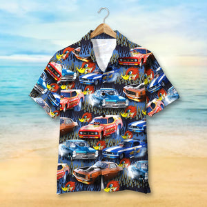 Custom Drag Racing Car Photo Hawaiian Shirt, Gift For Car Lovers (Car0902) - Hawaiian Shirts - GoDuckee