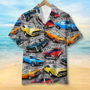 Custom Muscle Car Hawaiian Shirt, Gift For Car Lovers - Hawaiian Shirts - GoDuckee