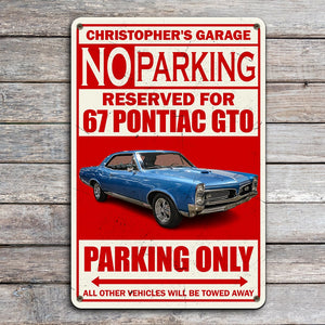 Muscle Car Garage No Parking Custom Metal Sign Gift For Car Lovers - Metal Wall Art - GoDuckee