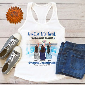 Rockin' The Boat 'Til She Drops Anchor Personalized Bridesmaids Tank Gift For Her - Shirts - GoDuckee