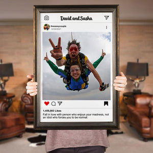Custom Couple Photo Poster - Instagram Frame - Poster & Canvas - GoDuckee