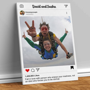 Custom Couple Photo Poster - Instagram Frame - Poster & Canvas - GoDuckee