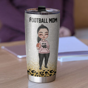American Foot Ball - Personalized Tumbler Cup - Football Mom Blessed Stressed - Tumbler Cup - GoDuckee