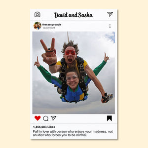 Custom Couple Photo Poster - Instagram Frame - Poster & Canvas - GoDuckee