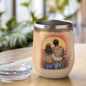 Personalized Cowboy Couple Wine Tumbler - We're Gonna Be The Greatest Love Story - Desert Theme - Wine Tumbler - GoDuckee