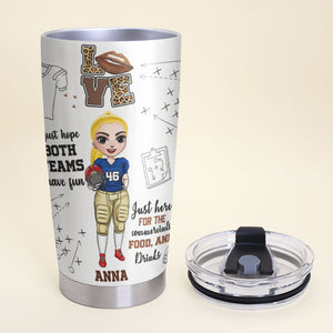 Personalized American Tumbler - Football Girl Only A Crazy Lady - Tumbler Cup - GoDuckee