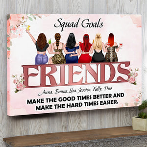 Personalized Friends Canvas Print - Squad Goals - Friends Sitting Together - Poster & Canvas - GoDuckee