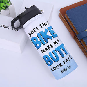Personalized Cycling Water Bottle - Does This Bike Make My Butt Look Fast - Water Bottles - GoDuckee