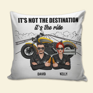 Personalized Biker Pillow - It's Not The Destination It's The Ride - Pillow - GoDuckee