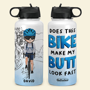 Personalized Cycling Water Bottle - Does This Bike Make My Butt Look Fast - Water Bottles - GoDuckee