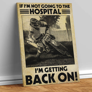 Retro Motocross Poster - I'm Getting Back On - Custom Number, Name - Poster & Canvas - GoDuckee