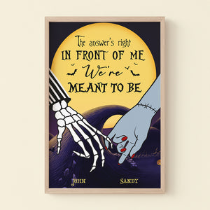 Personalized Halloween Couple Poster & Canvas, We're Meant To Be, Gift For Couples - Poster & Canvas - GoDuckee