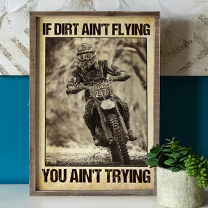 Vintage Motocross Poster - Custom Name, Number Rider - If Dirt Ain't Flying - Poster & Canvas - GoDuckee
