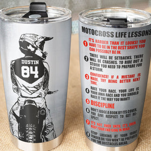 Motocross Life Lessons - Personalized Tumbler Cup - Tumbler Cup - GoDuckee